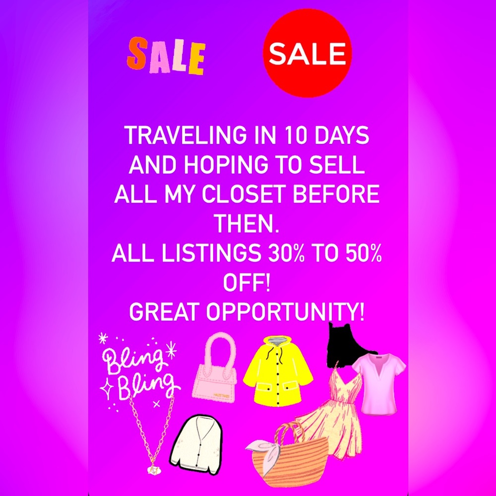 SALE!! ALL ITEMS 30% to 50% OFF!!